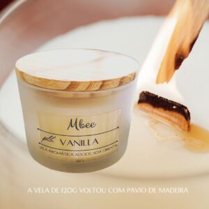Vela especial de natal 120g (pavio de madeira)